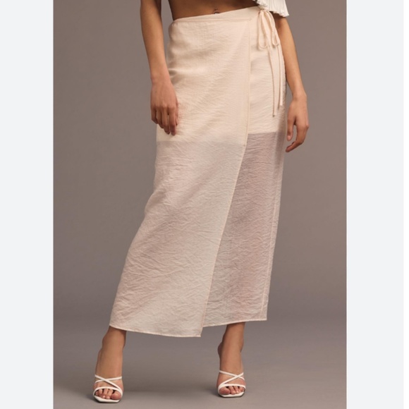 Brand New SUNDAY IN BROOKLYN SHEER WRAP SKIRT - Picture 4 of 9